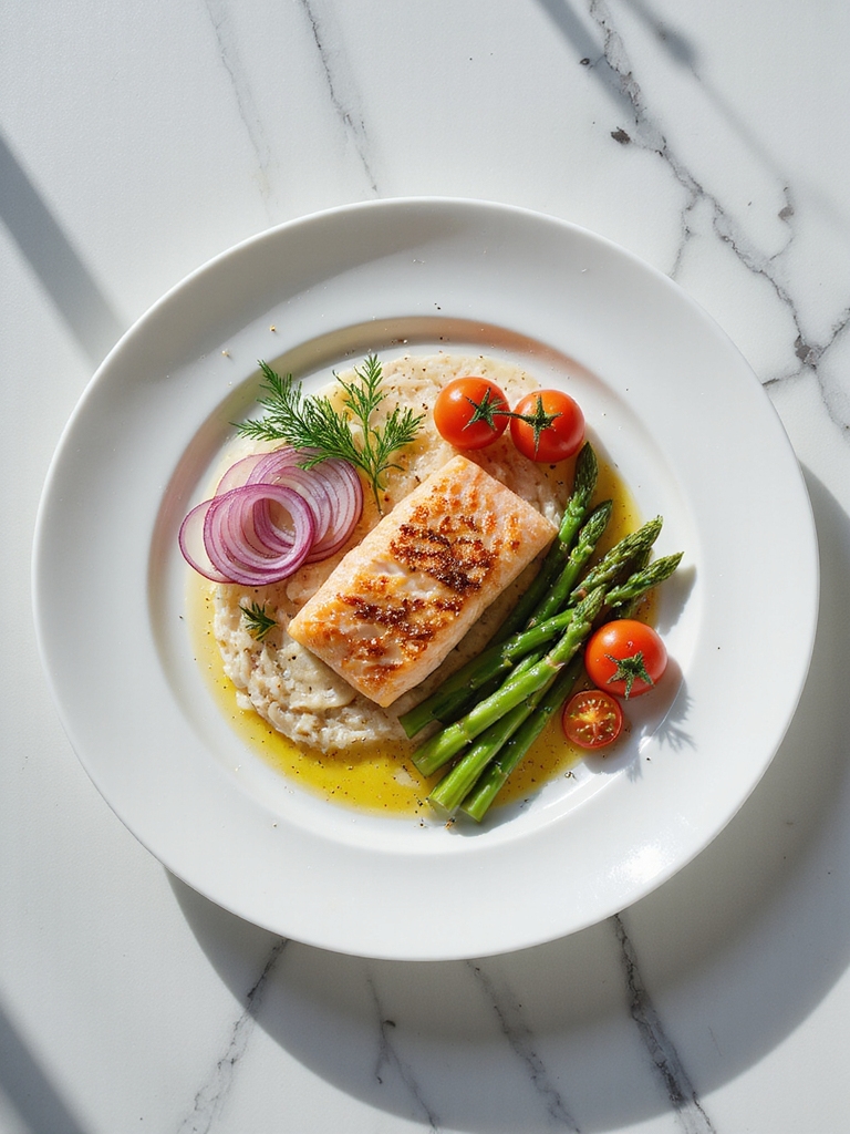 artful presentation of seafood