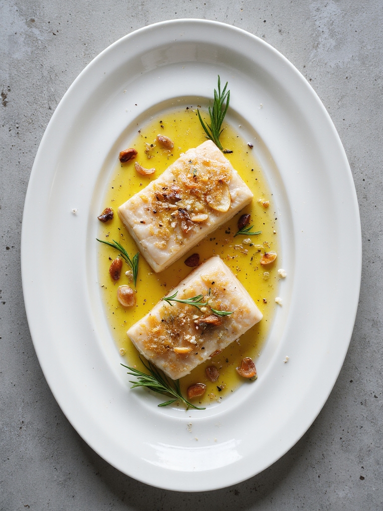 baked cod with rosemary garlic