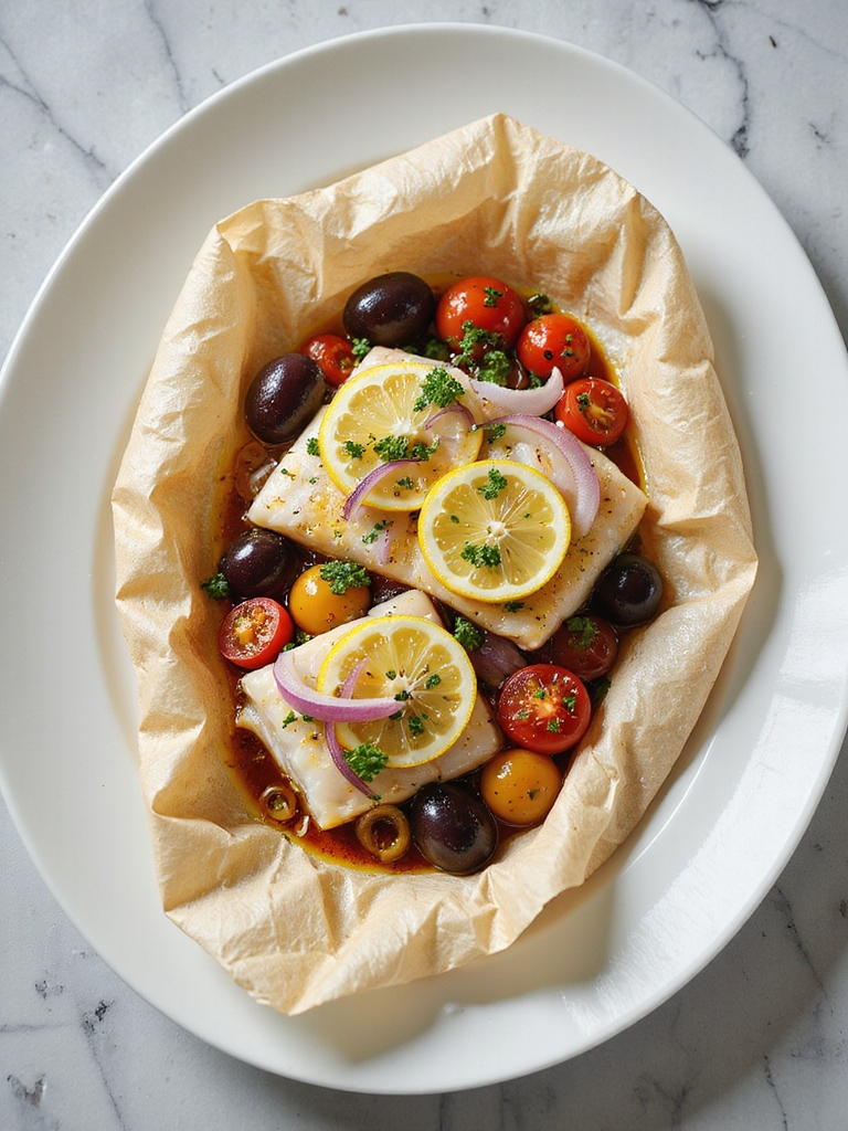 baked fish with vegetables