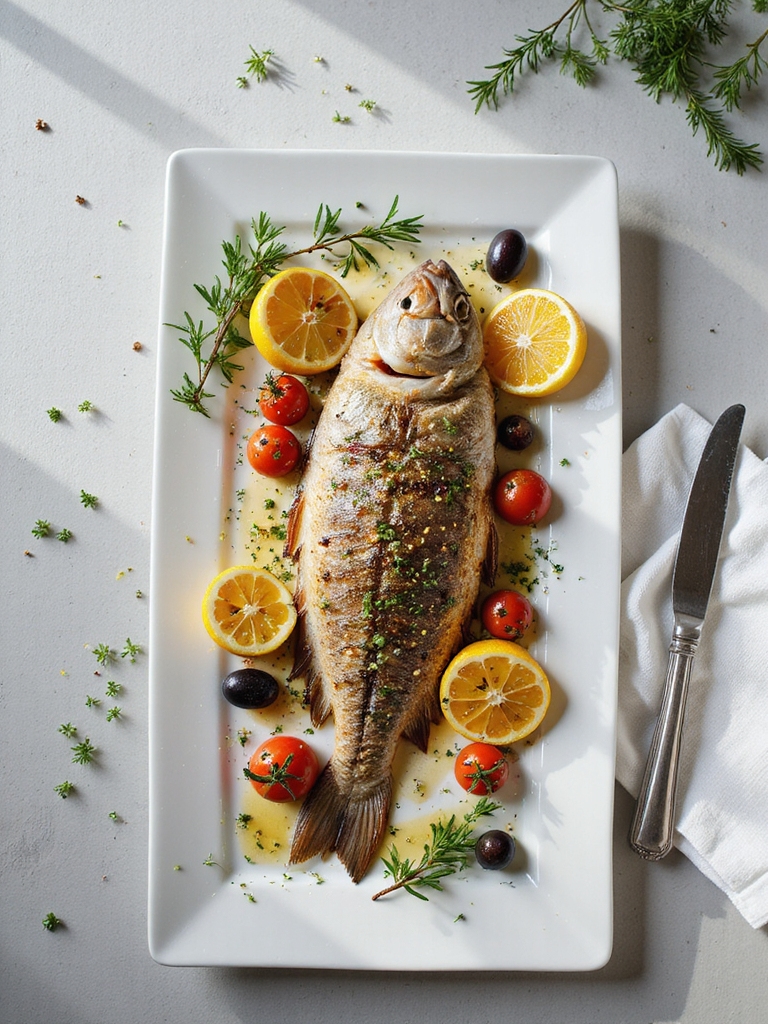 baked mediterranean whole fish