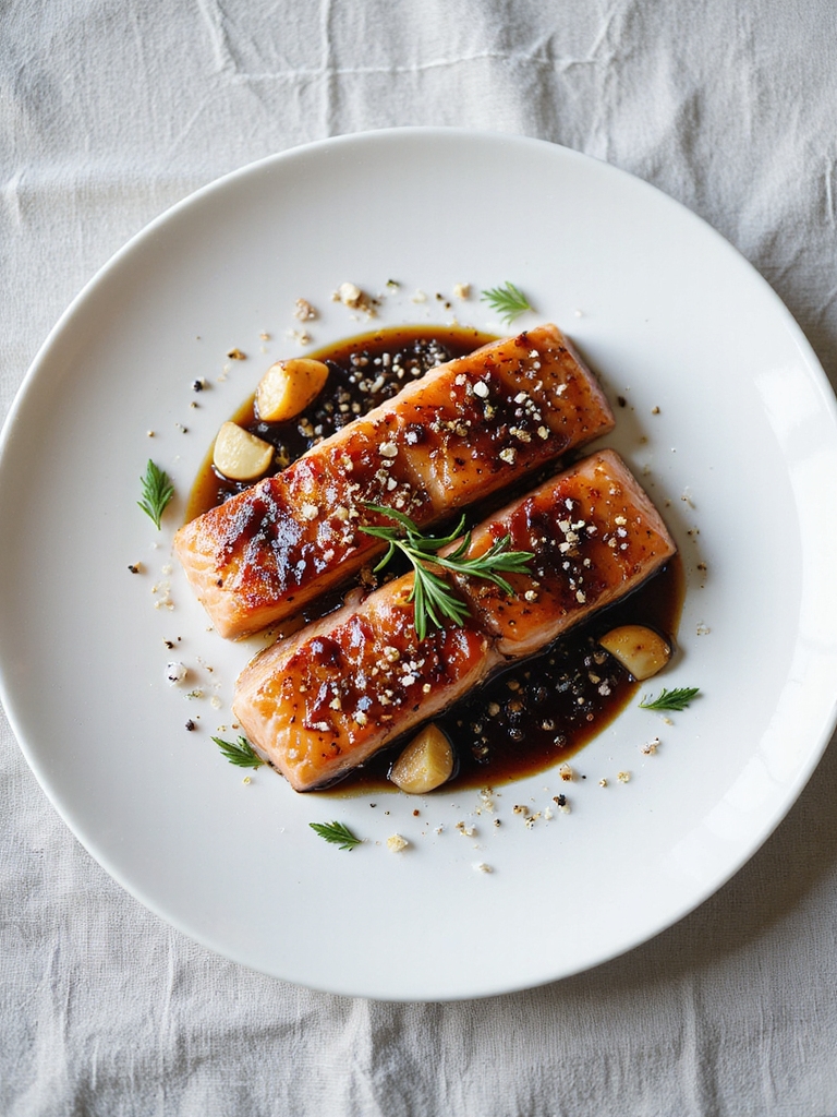 balsamic garlic herb salmon
