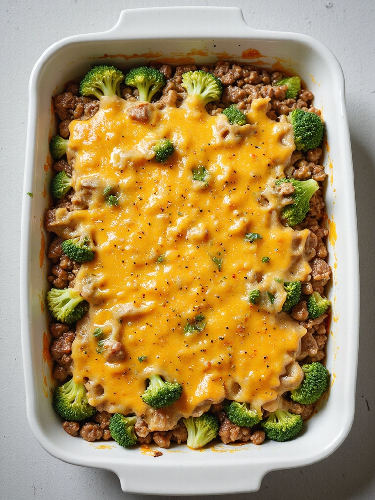 beef broccoli cheese casserole recipe
