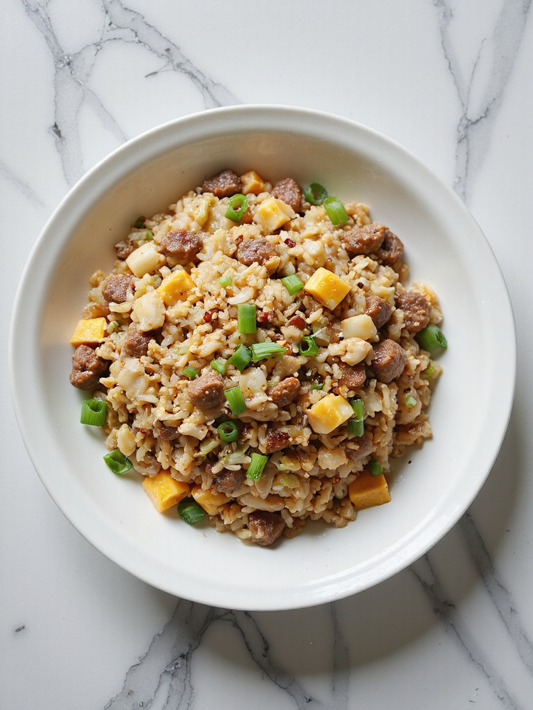 beef cabbage quick fried rice