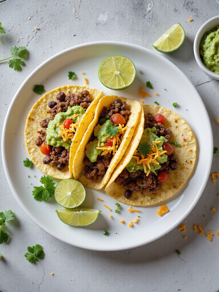 beef tacos with guacamole
