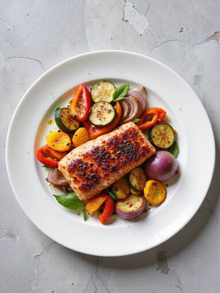 blackened salmon roasted vegetables