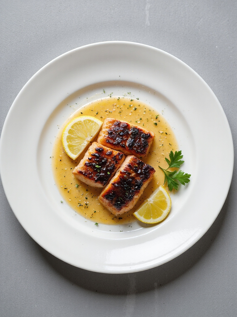 blackened salmon with garlic butter