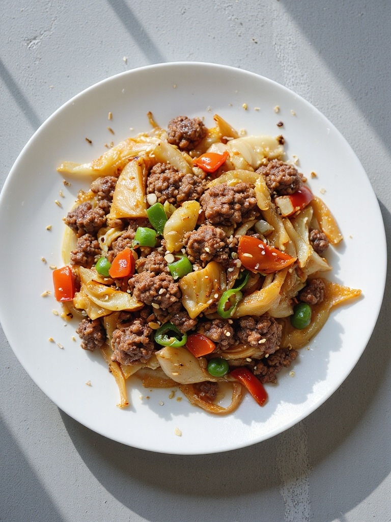 cabbage beef stir fry recipe