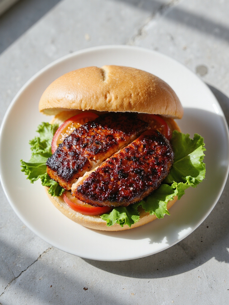 cajun blackened salmon burger