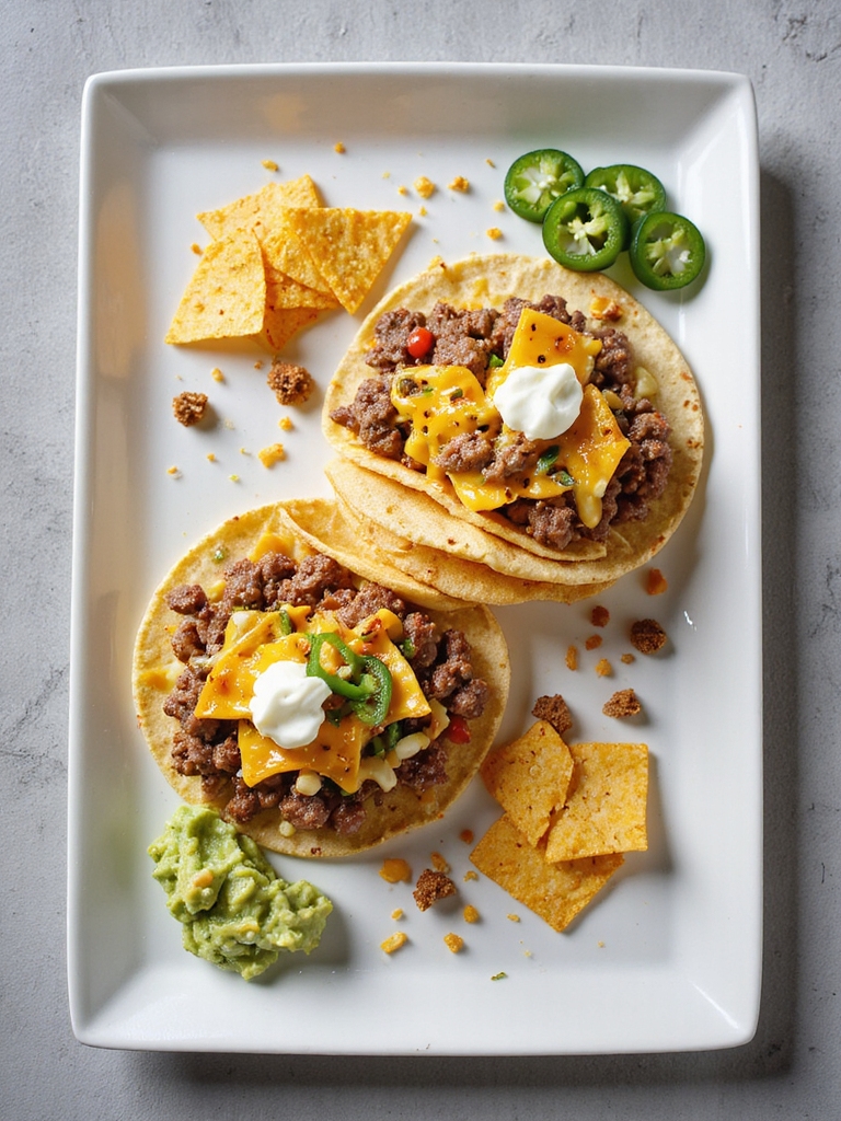 cheesy beef nacho tacos