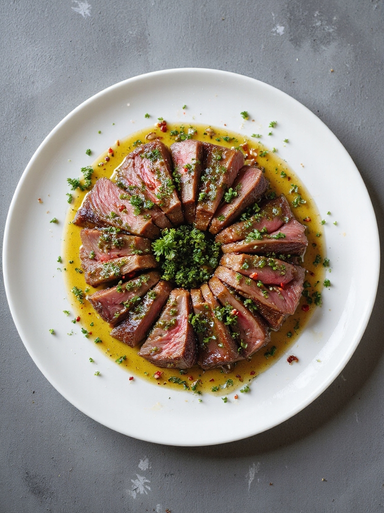 chimichurri infused chuck roast