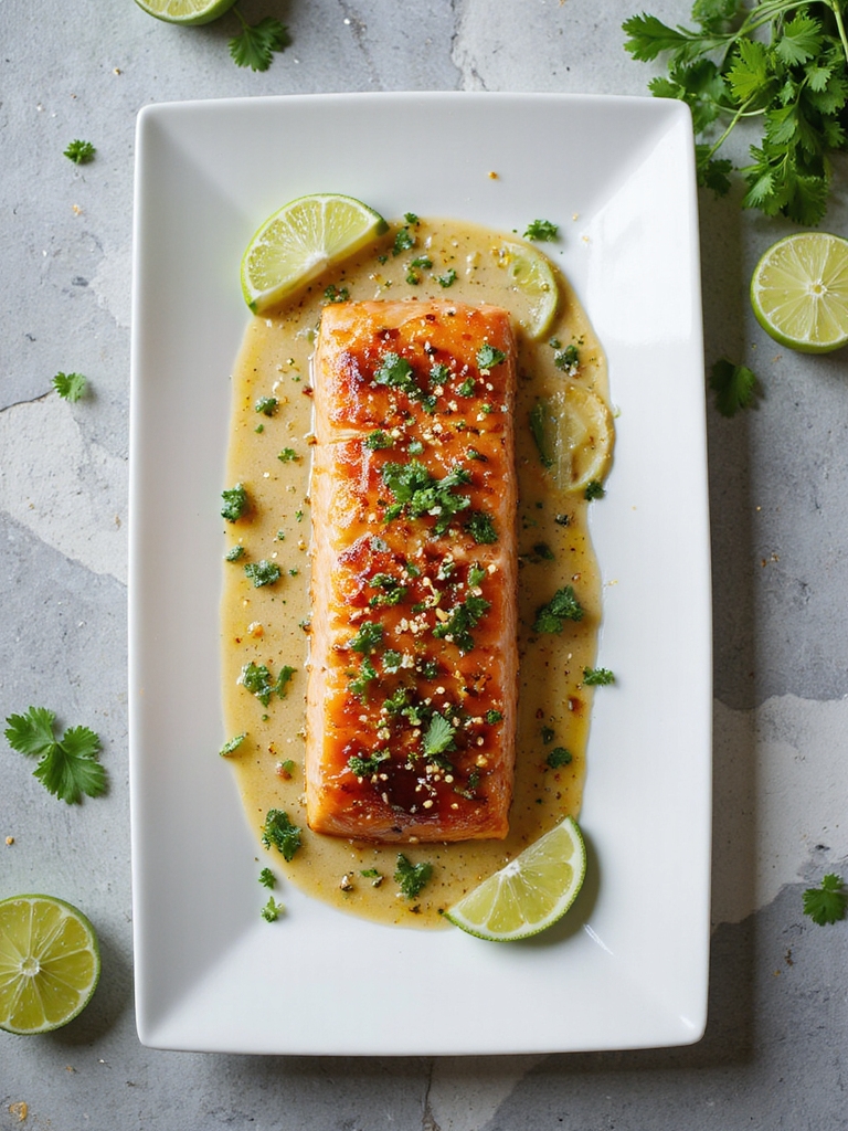 cilantro lime glazed salmon