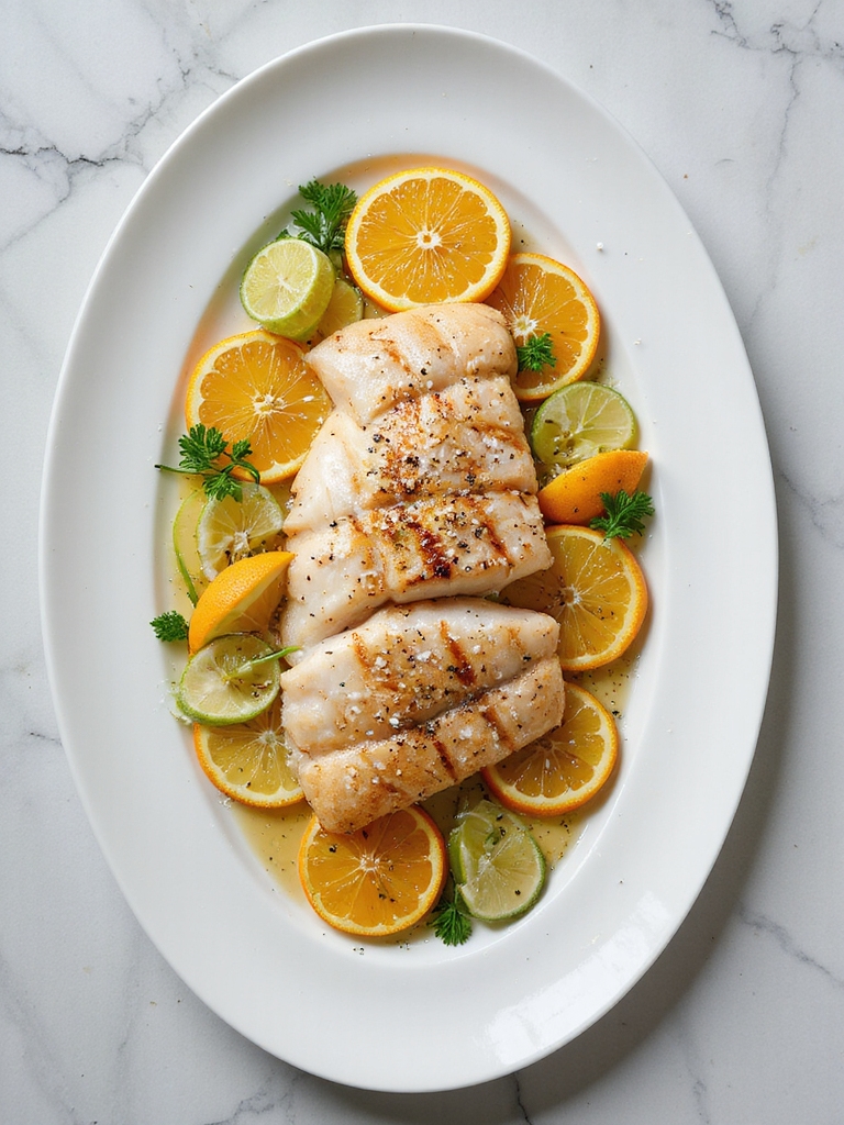 citrus marinated grilled flounder