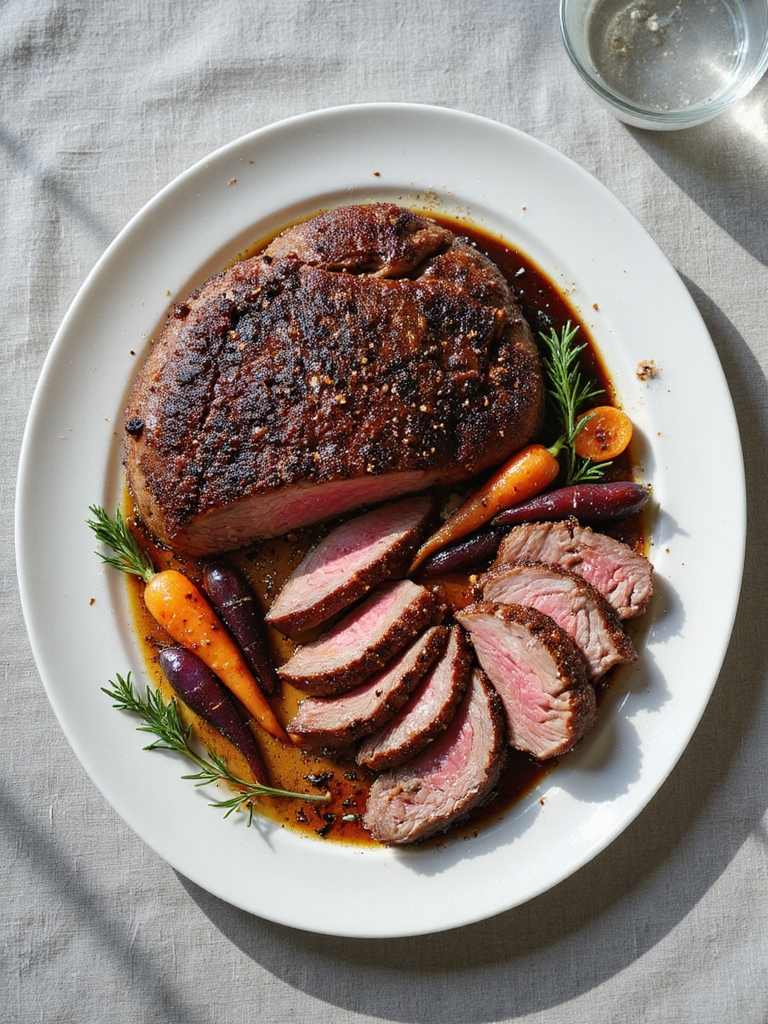 coffee rubbed tender beef roast
