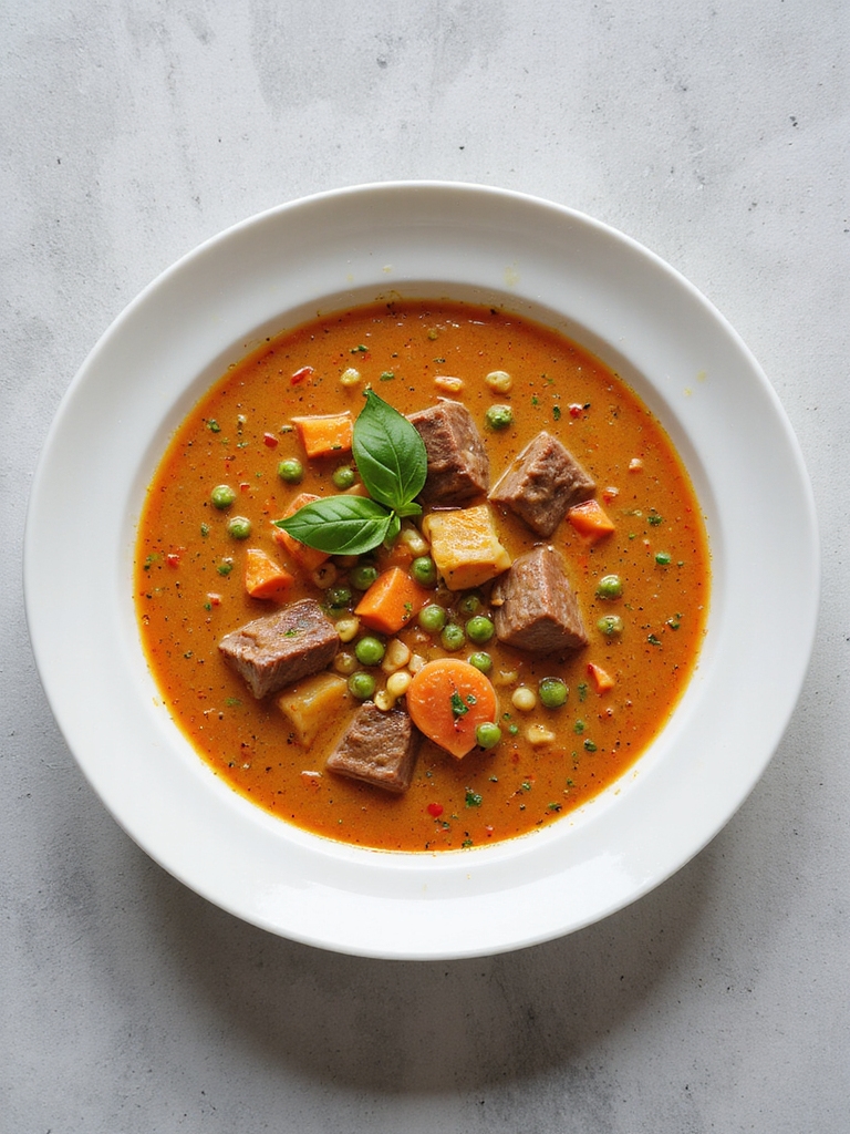 comforting creamy beef soup