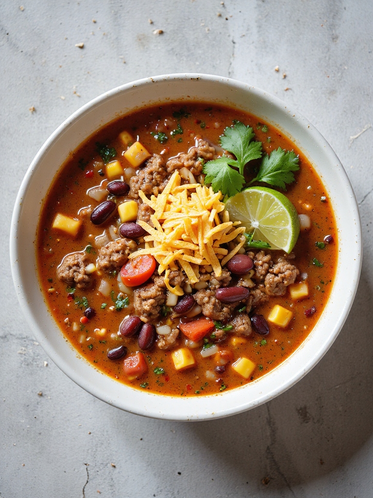 cozy spicy flavorful taco soup