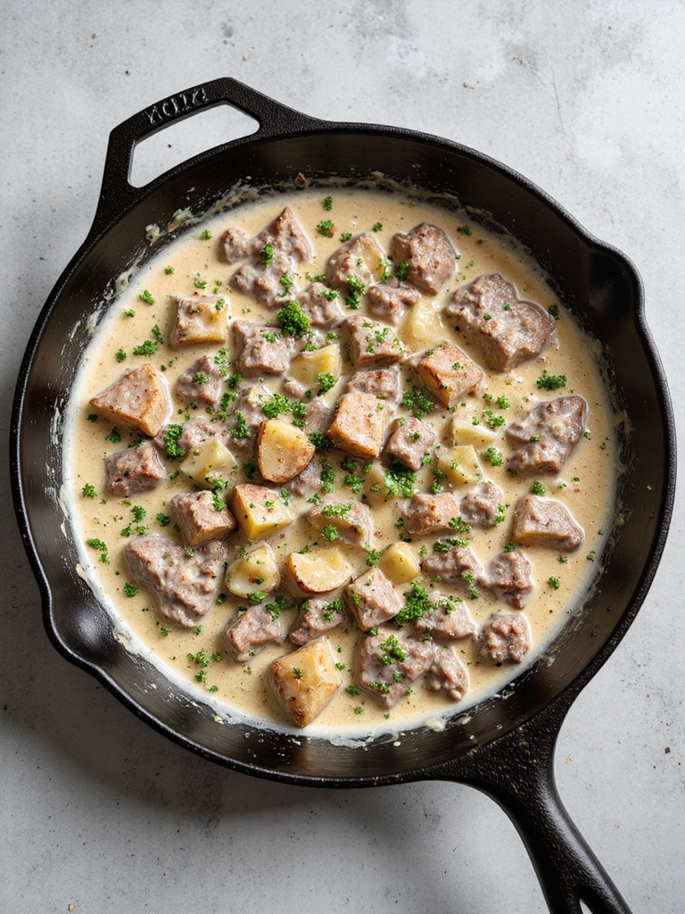creamy beef and potatoes