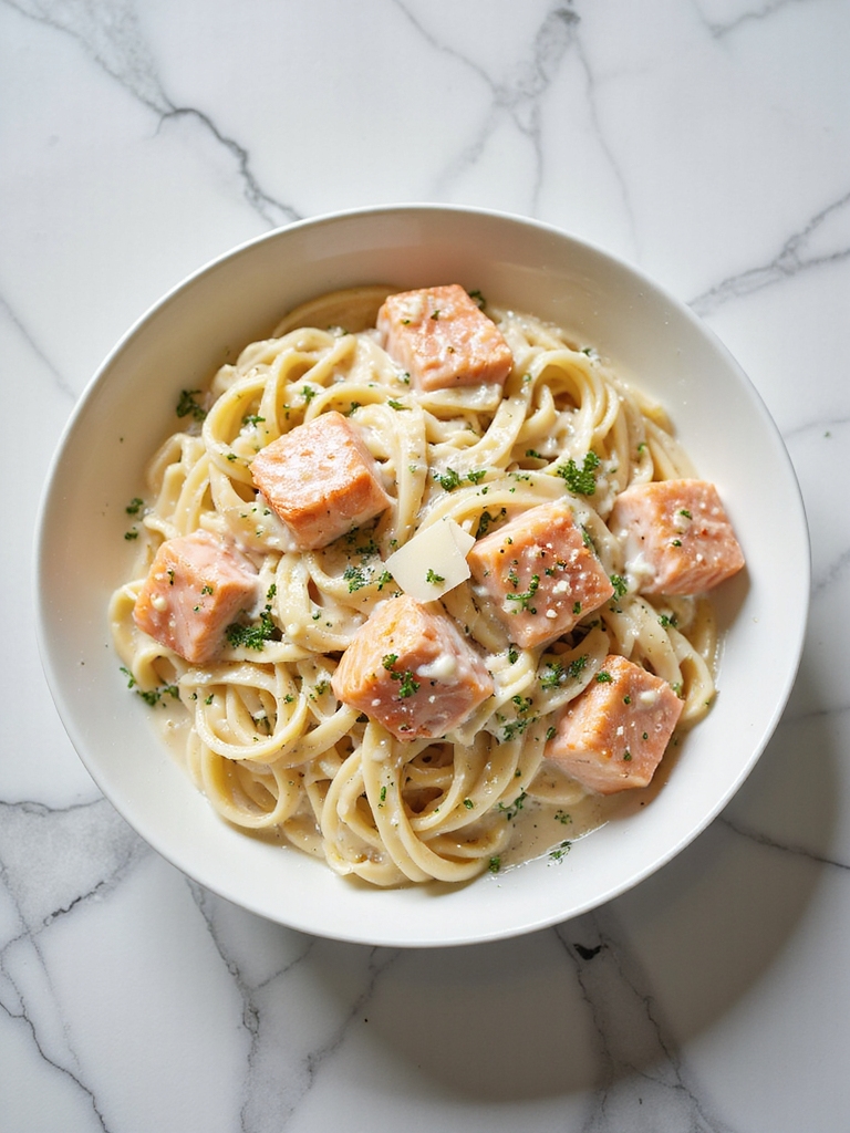 creamy salmon pasta delight