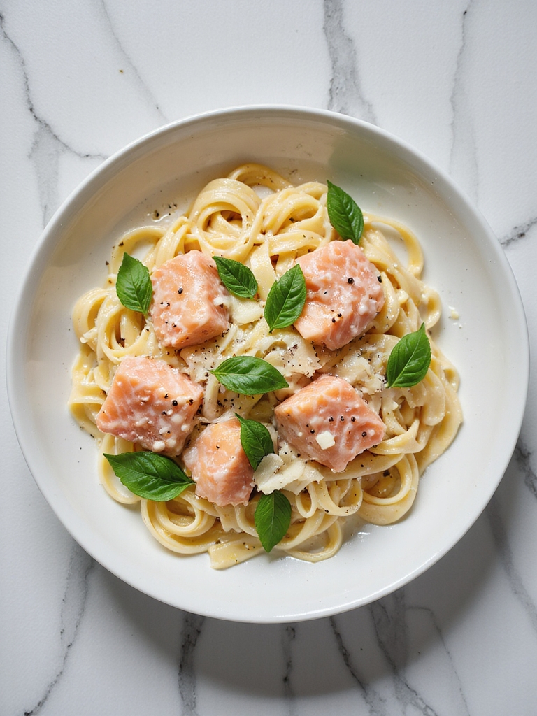 creamy salmon pasta delight