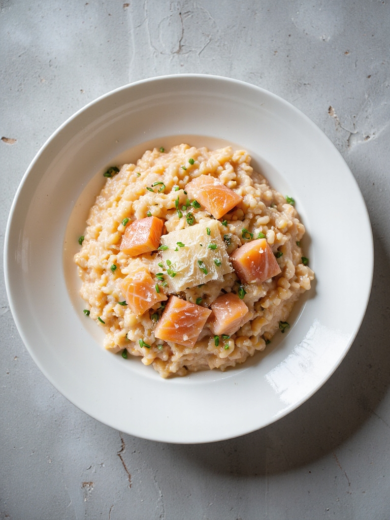 creamy smoked salmon risotto