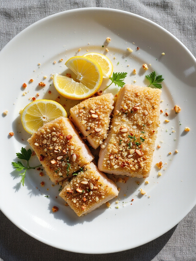 crispy almond crusted sole fillets