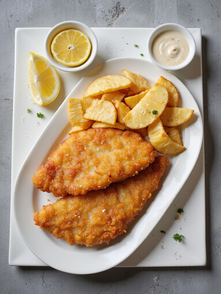crispy battered fish chips