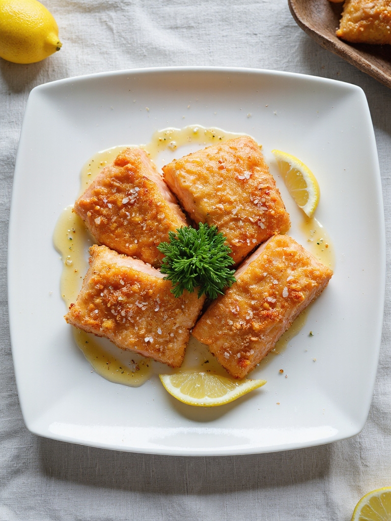 crispy beer battered salmon delight