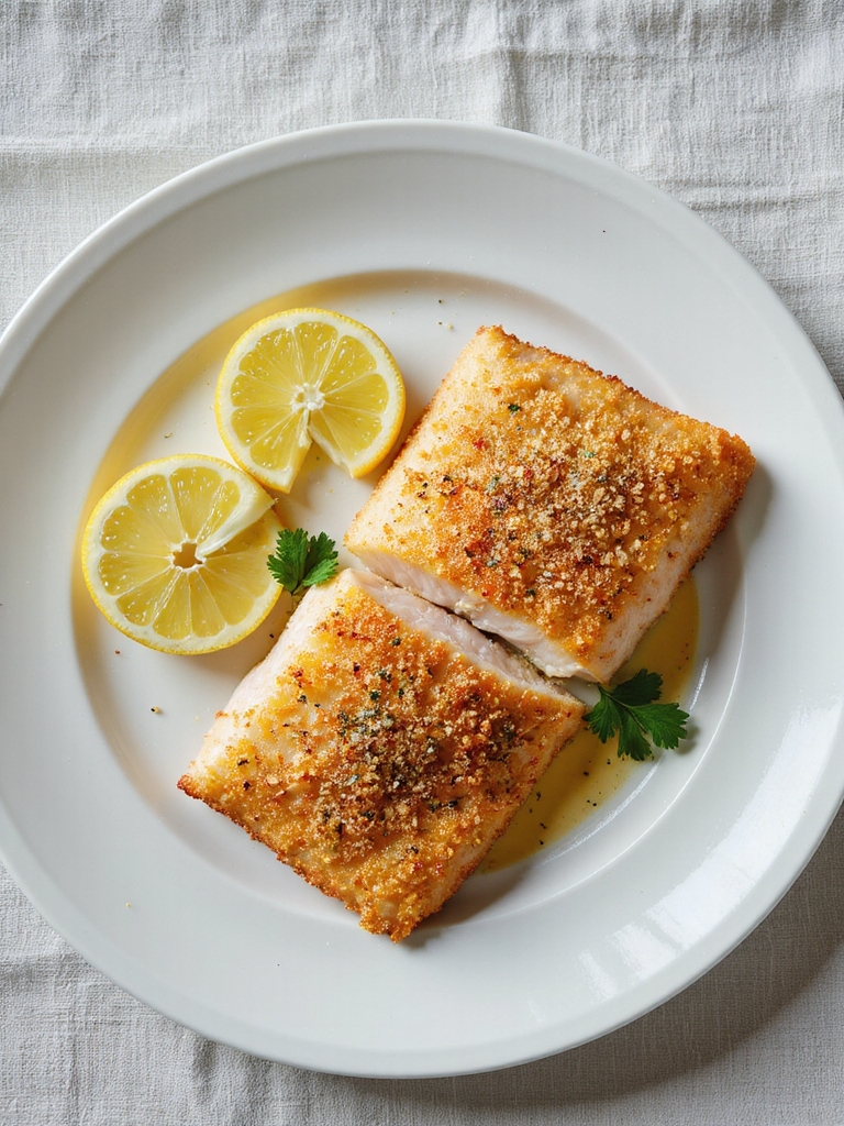 crispy panko crusted fish fillets