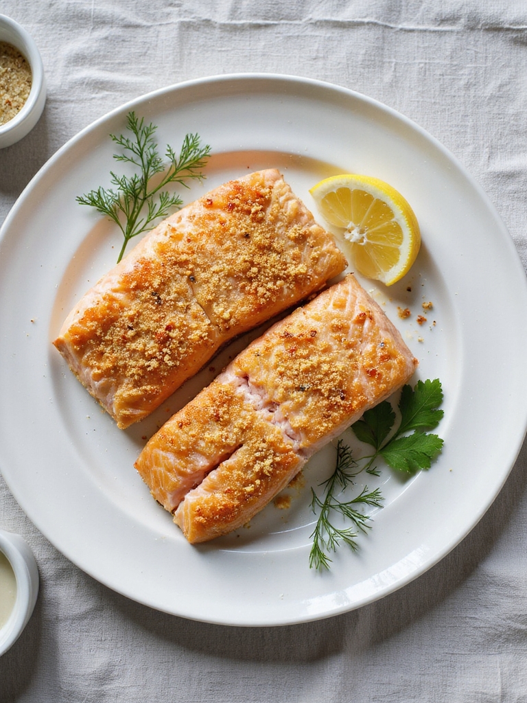 crispy panko salmon fillets
