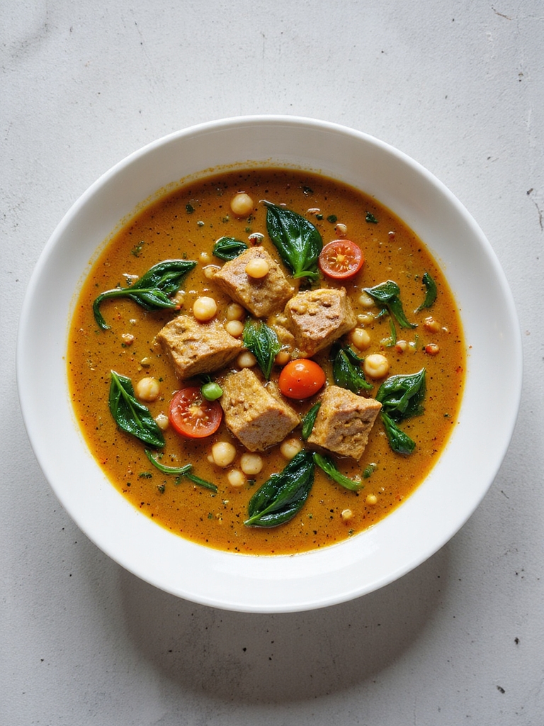 curried beef chickpea soup