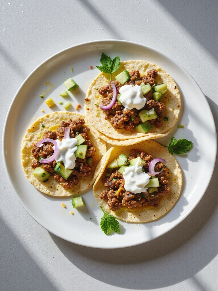 curry spiced beef taco delight