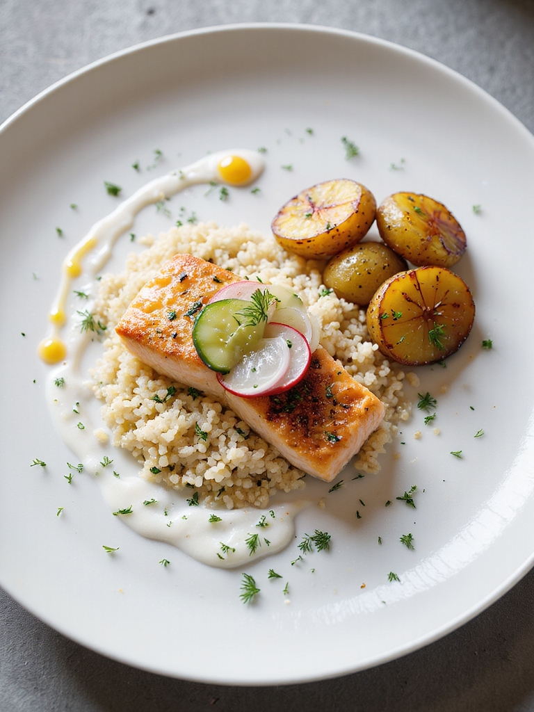 elegant fish dish presentation
