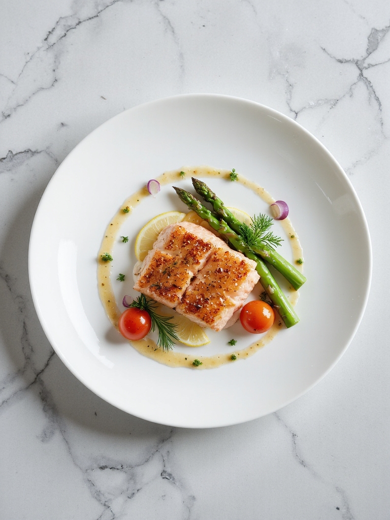 elegant sauce placement technique