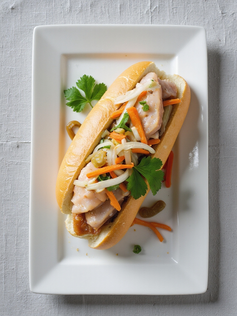 fish sandwich with pickles