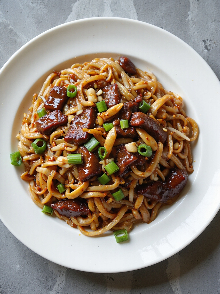 flavorful beef stir fry noodles