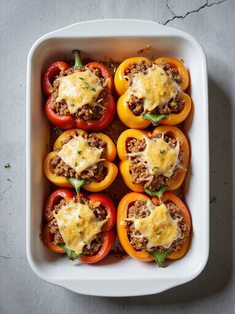 flavorful ground beef peppers