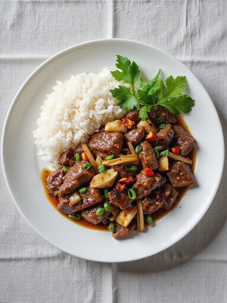 flavorful lemongrass beef dish