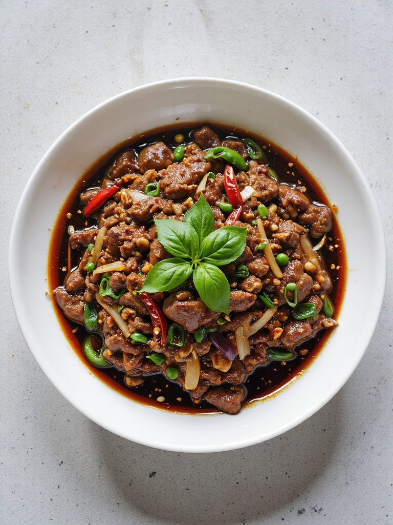 flavorful thai basil beef
