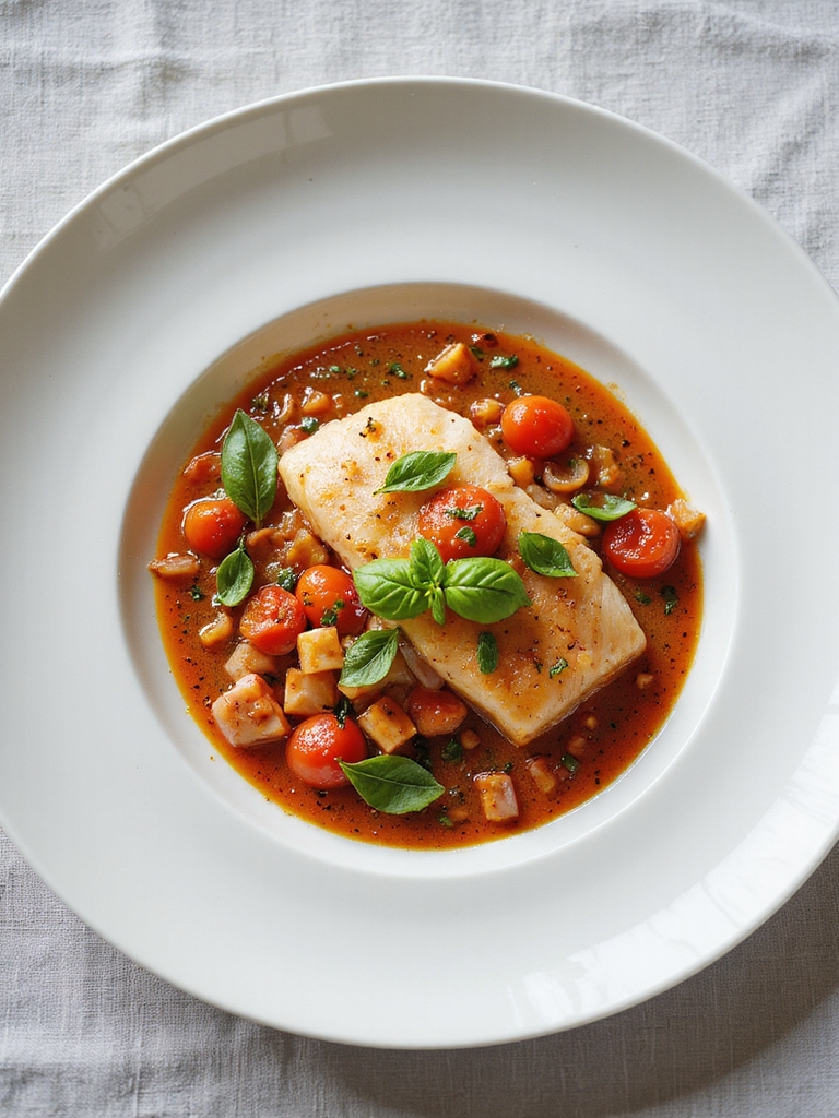 fresh flounder with tomato sauce