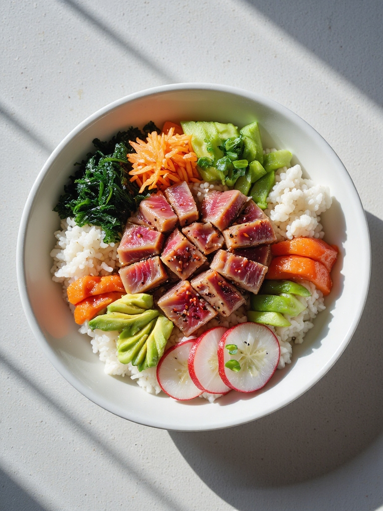 fresh sushi grade tuna bowl