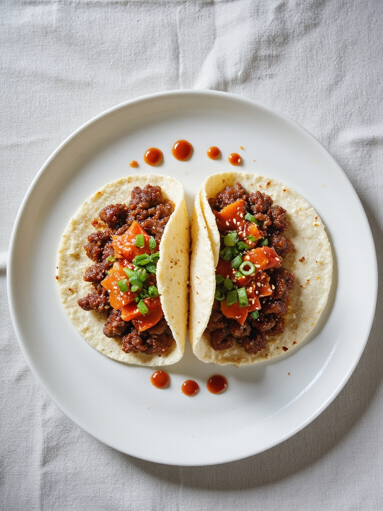 fusion tacos with bulgogi
