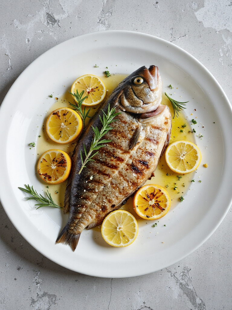 grilled branzino with herbs