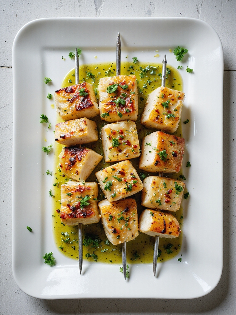 grilled pollock skewers recipe