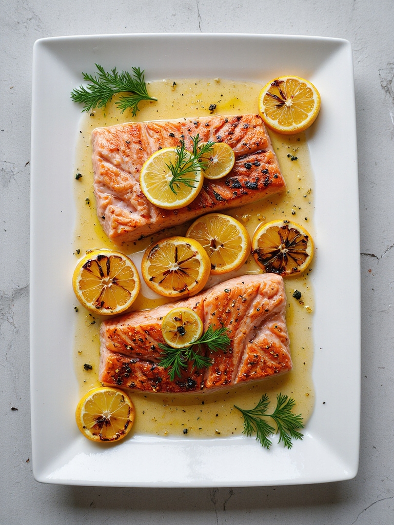 grilled salmon with herbs