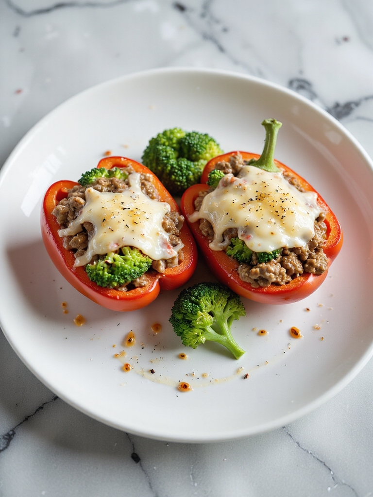 ground beef broccoli peppers