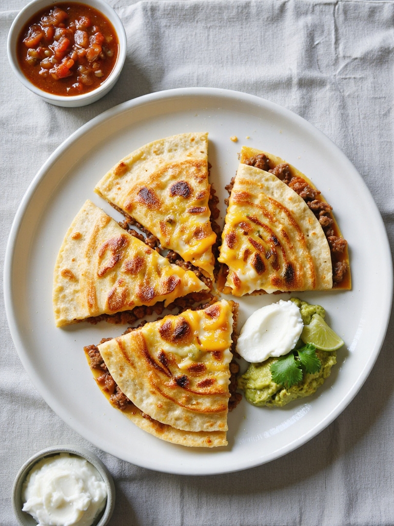 ground beef quesadillas recipe