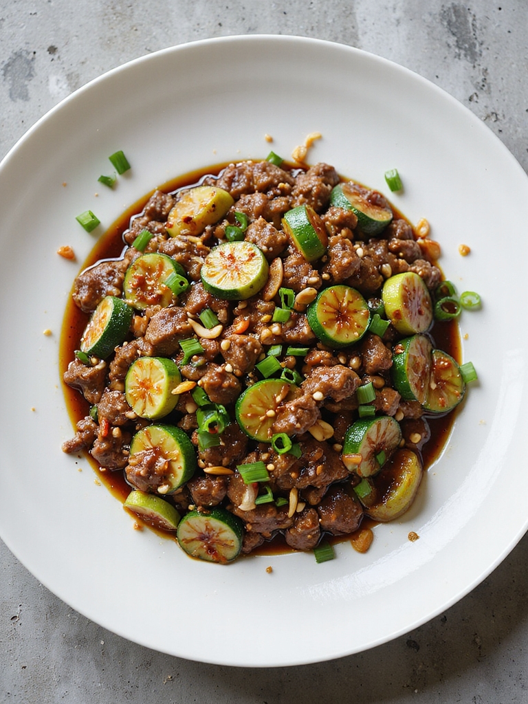 ground beef zucchini stir fry