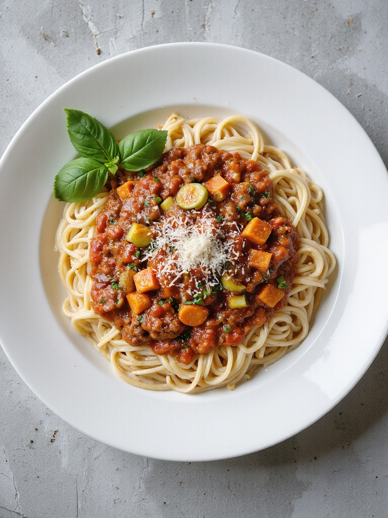 guilt free vegetable packed bolognese