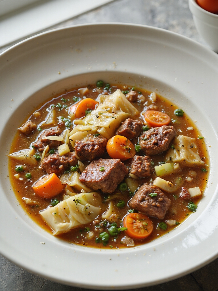 hearty beef and cabbage soup