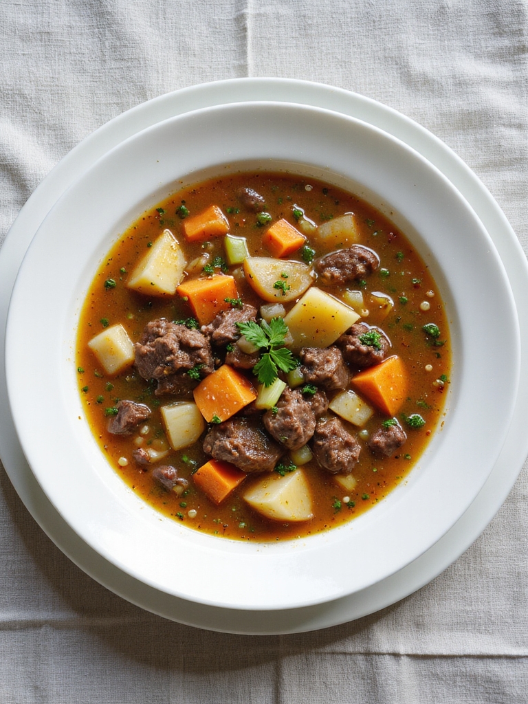hearty beef and potato soup