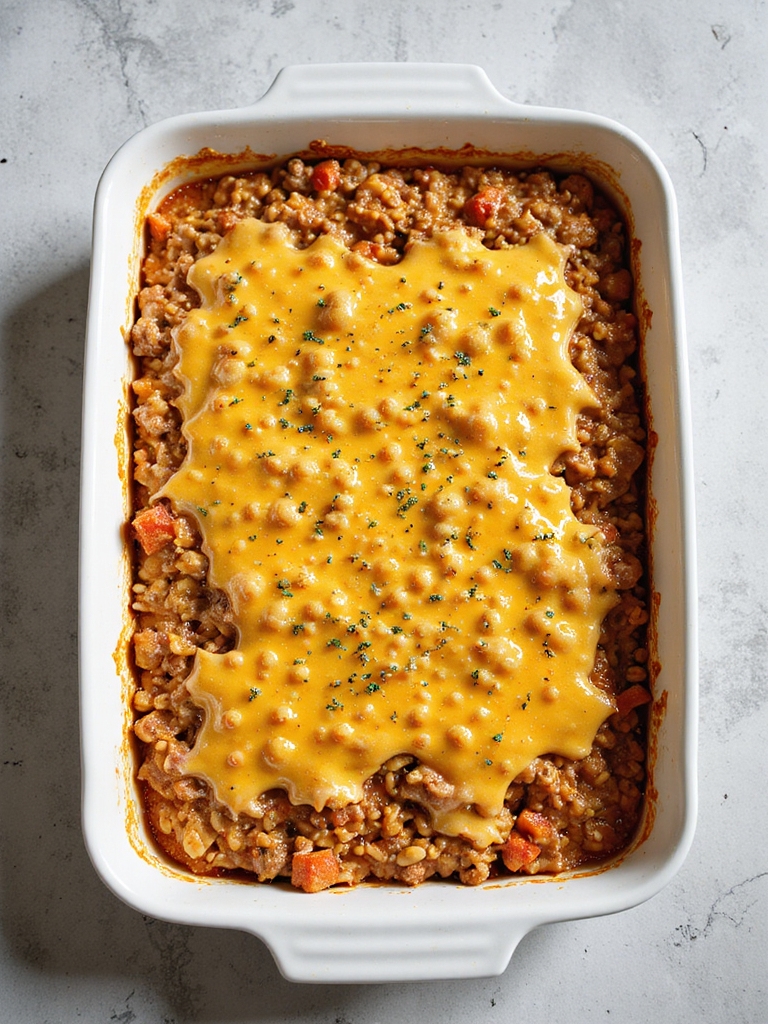 hearty beef and rice casserole